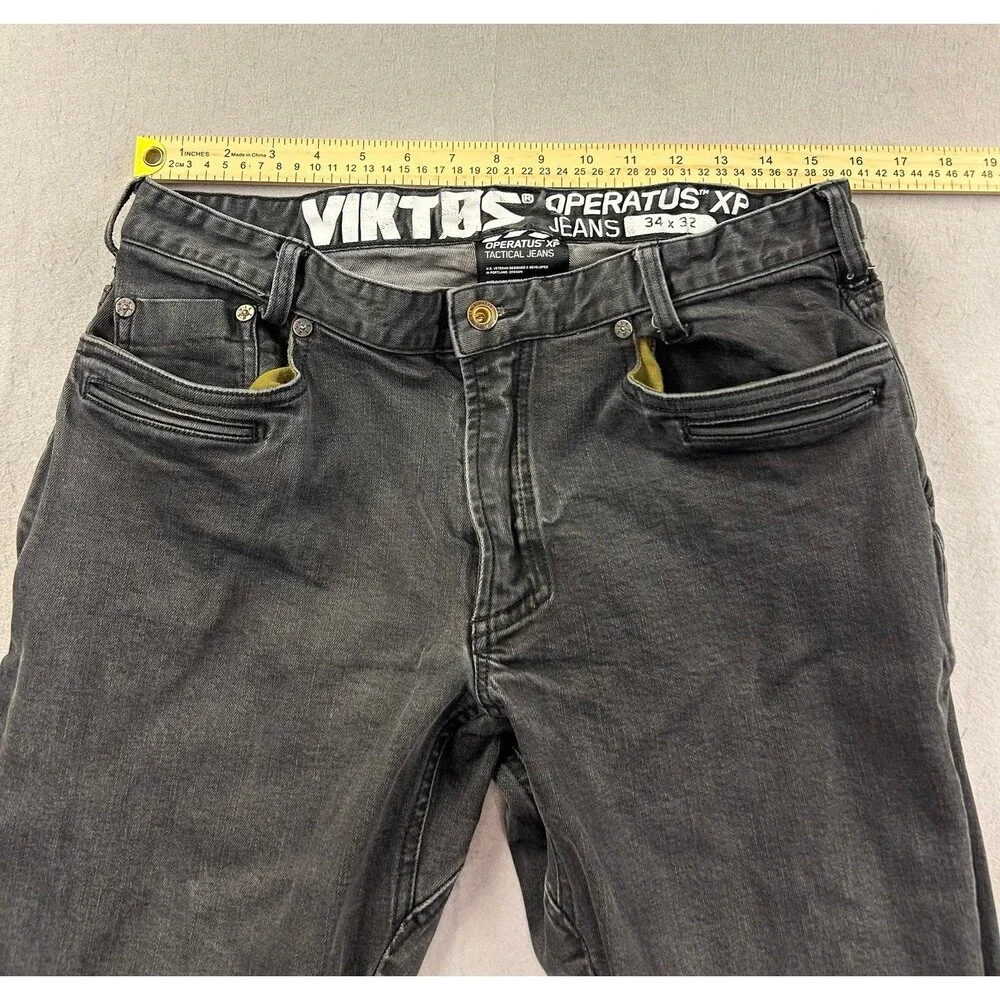 Viktos Operatus XP Tactical Jeans Straight Black Stretch Denim Men 34x32